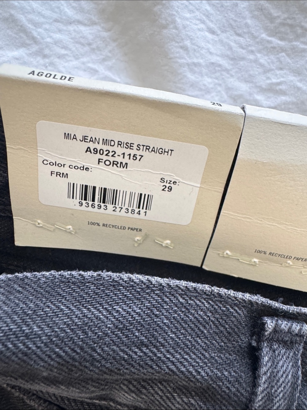 Agolde Mia Mid Rise Straight Jeans - Picture 7 of 8